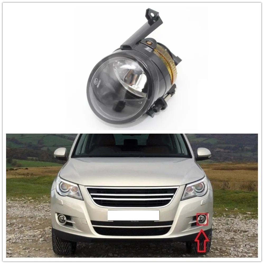 Left Side Car Fog Light For VW Tiguan 2007 2008 2009 2010 2011 Car-styling Front Halogen Fog Lamp Fog Light With bulb