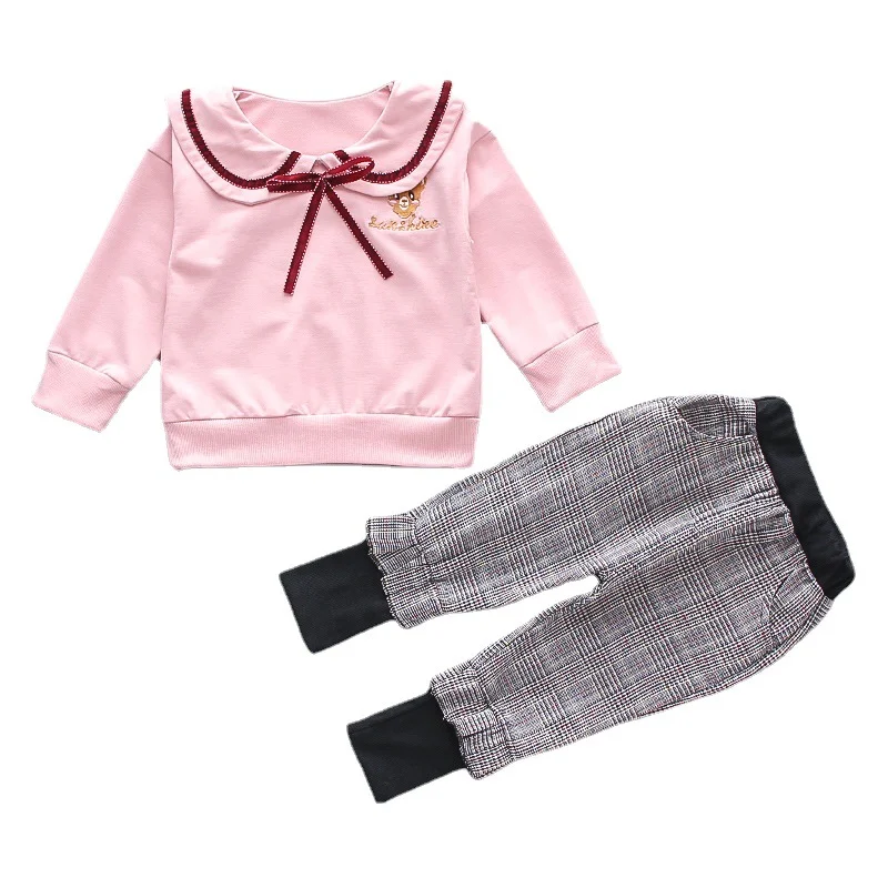 

Spring Autumn Children Fashion Clothes Baby Girls Cartoon T Shirt Pants 2Pcs/sets Kids Toddler Cotton Clothing Infant Sportswear