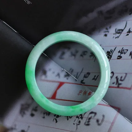 

Zheru ювелирные изделия натуральный бирманский нефрит 54 мм-61 мм двухцветный браслет Элегантный женский браслет лучший ювелирный подарок