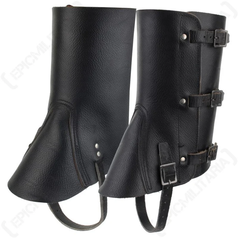 Medieval Costume Leather Gaiter Viking Shoe Boot Cover Knight Rider Cowboy Leg Armor Steampunk Hiking Accessory For Men Women