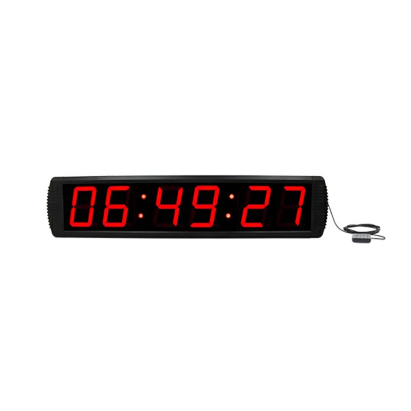 Wall Mounted LED Digital Clock, Aluminum Alloy, Indoor, Large, GPS, 4