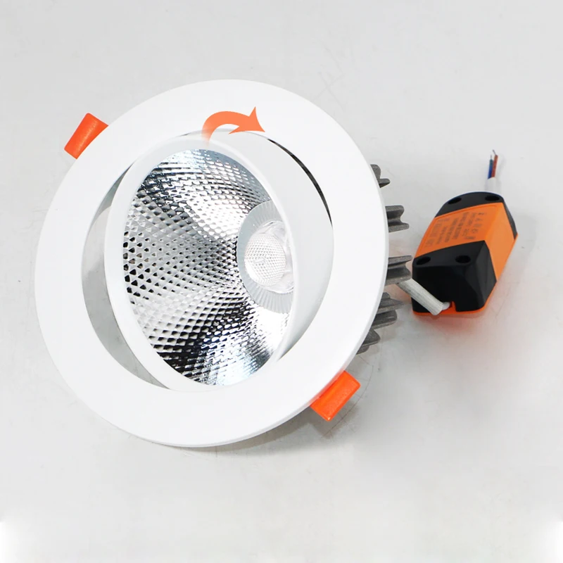 

Wholesale Aluminum COB LED Downlight Recessed Rotatable Ceiling Down Lights 5w 7w 12W Led Spot For Housing with Led Driver