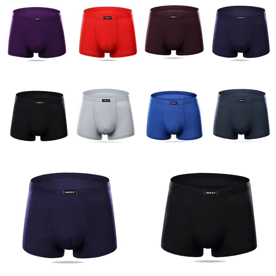 

New 10Pcs/Lot Mens Underwear Boxers Men's Sexy Soft Cotton Underpants Boxer For Men Panties Comfortable Male Boxershorts XXXL