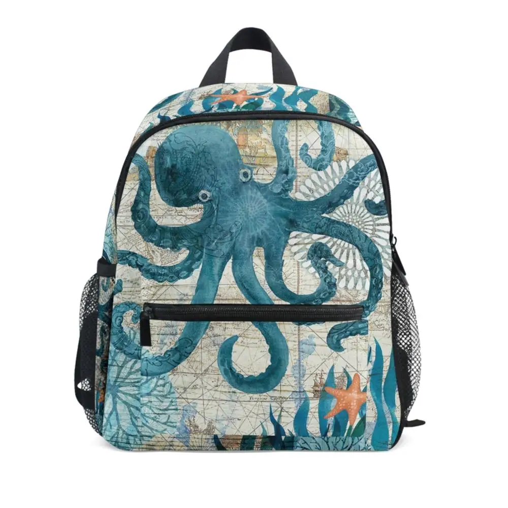 

2021 Kids Primary School Backpack Boys Sea Turtle Print Orthopedic Knapsack Children School Bags Girls Satchel Mochila Escolar