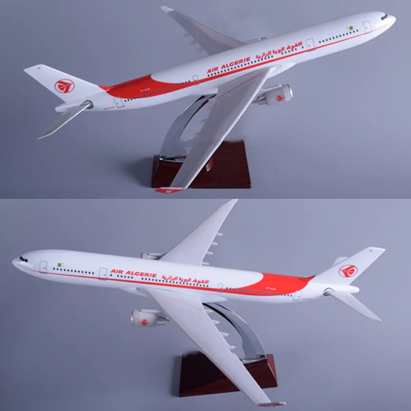 40CM 1:172 Scale Algeria Airlines A330 Airplane Aviation Model w Base Alloy Aircraft Plane Collectible Display Collection