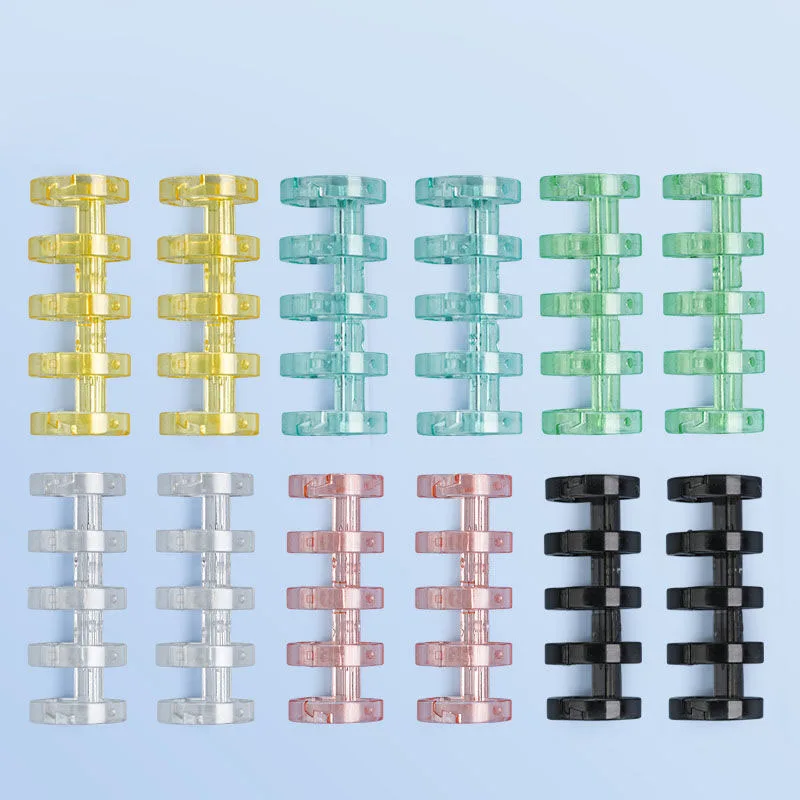 Fromthenon Retro Color Loose-leaf Ring Pocket Book Loose-leaf Storage Diy Segmented Plastic Binder 5 Ring Binder Planner Rings