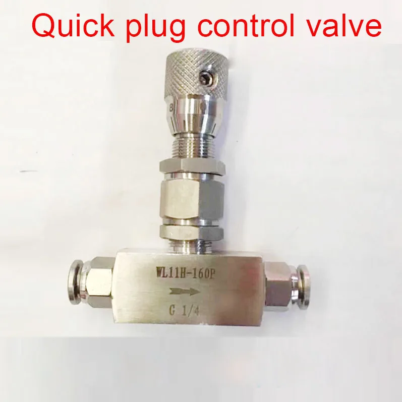 Trachea Hose Fine-tuning Valve Quick-plug Regulating Valve with Scale Micro Regulating Valve Stainless Steel Needle Valve