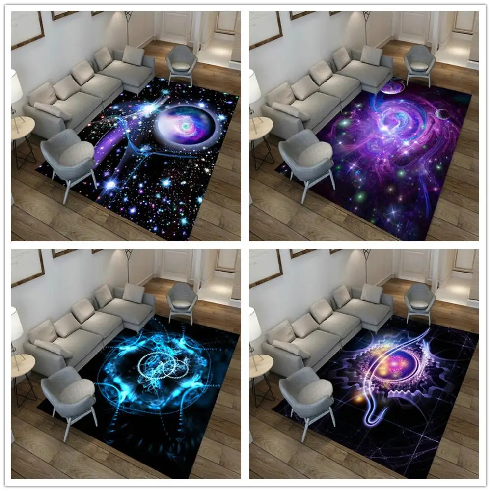 

Modern Large Mats Dream Galaxy Space 3D Printing Carpet Home Decor Carpets Soft Flannel Living Room Rugs Child Bedroom Area Rug