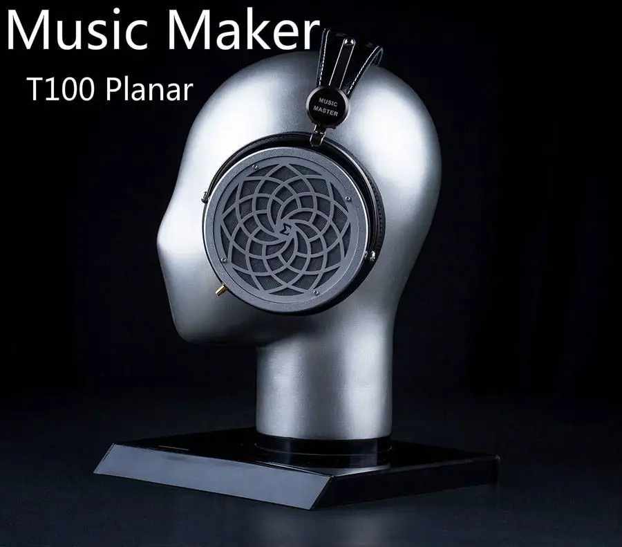 Música mestre 108mm t1000 placa planar diafragma baixo de alta fidelidade audiophile fone de ouvido de madeira susvara 1266 lcd3 hd820