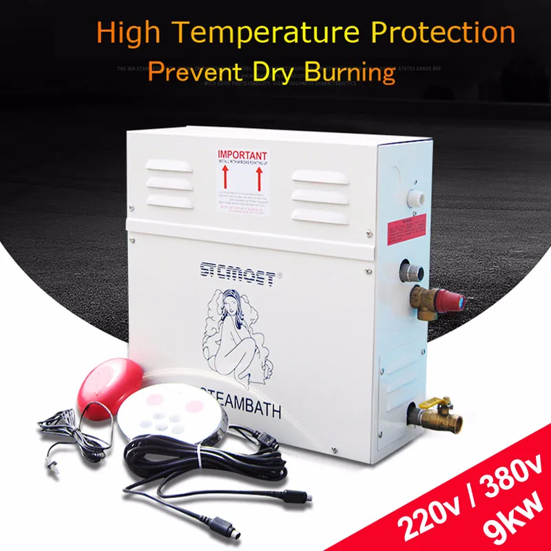 Household Steam Machine Sauna Bath SPA Steam ShowerRoom Steaming Machine 9KW 220V/380V Home Steam Generator for Shower ST-90