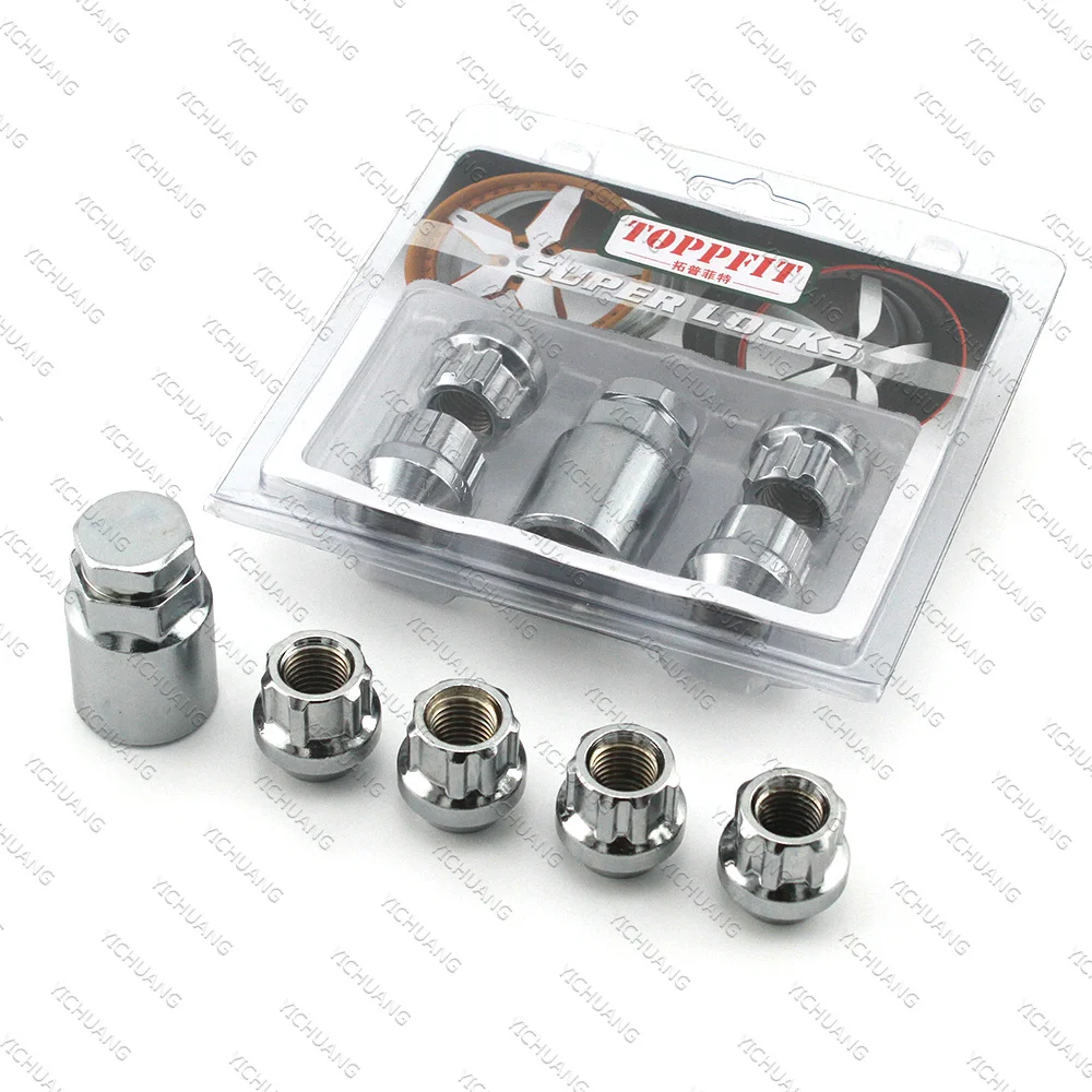 M12x1.5/M12X1.25 Car Wheel Lock Lug Nuts Anti-Theft Locking Nuts For Toyota Nissan Mazda Honda Ford