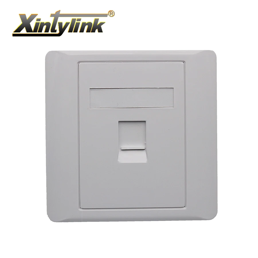 xintylink rj45 Socket panel jack modular 1 Port cat5e cat6 white Keystone pc Wall Face plate Faceplate toolless computer 86mm