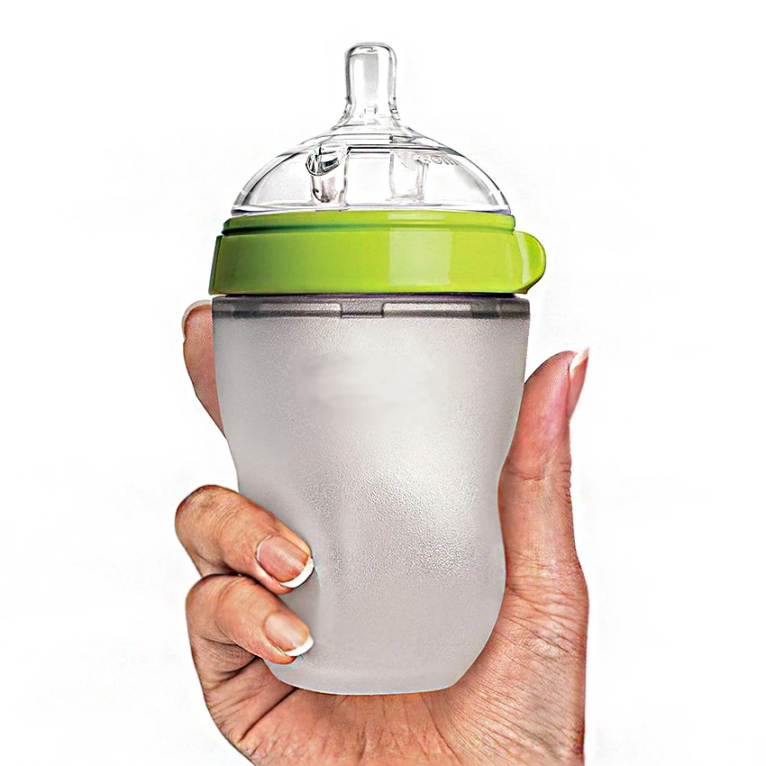 BPA Free 100% Food Grade manufacturers 16oz smart hands free baby silicone milk feeding baby bottle