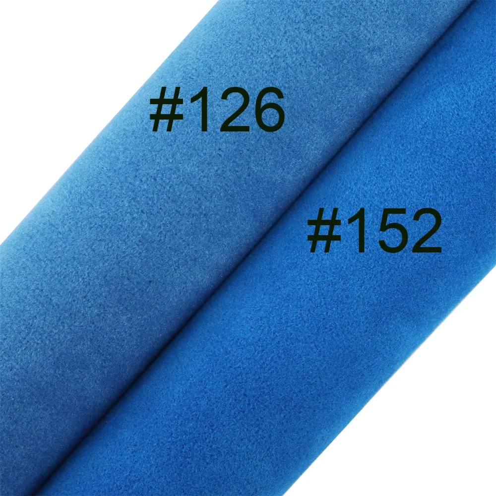 30x134cm Roll Green Blue Double-Sided Arificial Suede Velvet Flock Fabric Synthetic Faux Leather For Bows Decoration KY006