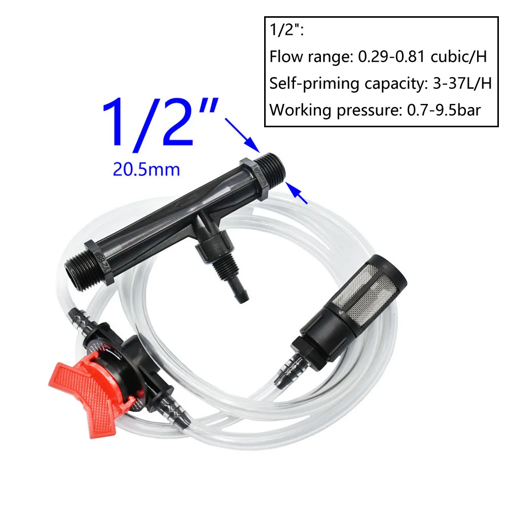 Venturi-Kit de inyector de fertilizante, herramienta de sistema de riego para agricultura y jardín, filtro de grifo, 1/2, 3/4, 1, 1,5 pulgadas, 1