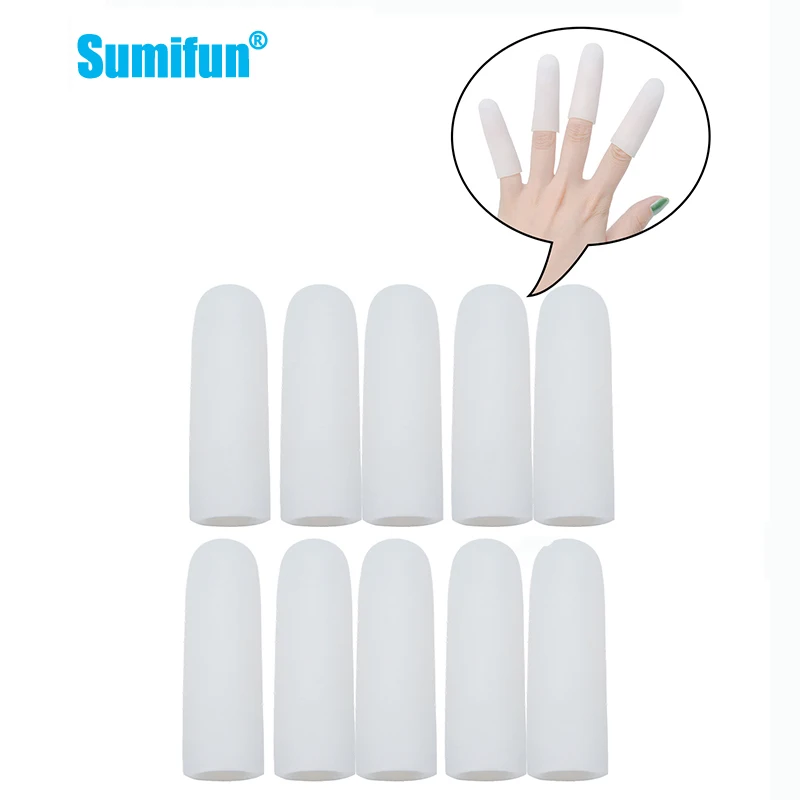 

10pcs 1.1*5cm 10Pcs Fingers Protector Silicone Gel Tube Sleeve Cover Toe Corn Blister Protector Toe Separators Hand Care Tools