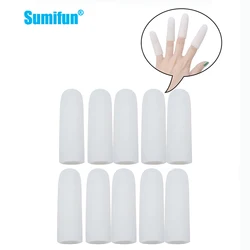 10pcs 1.1*5cm 10Pcs Fingers Protector Silicone Gel Tube Sleeve Cover Toe Corn Blister Protector Toe Separators Hand Care Tools