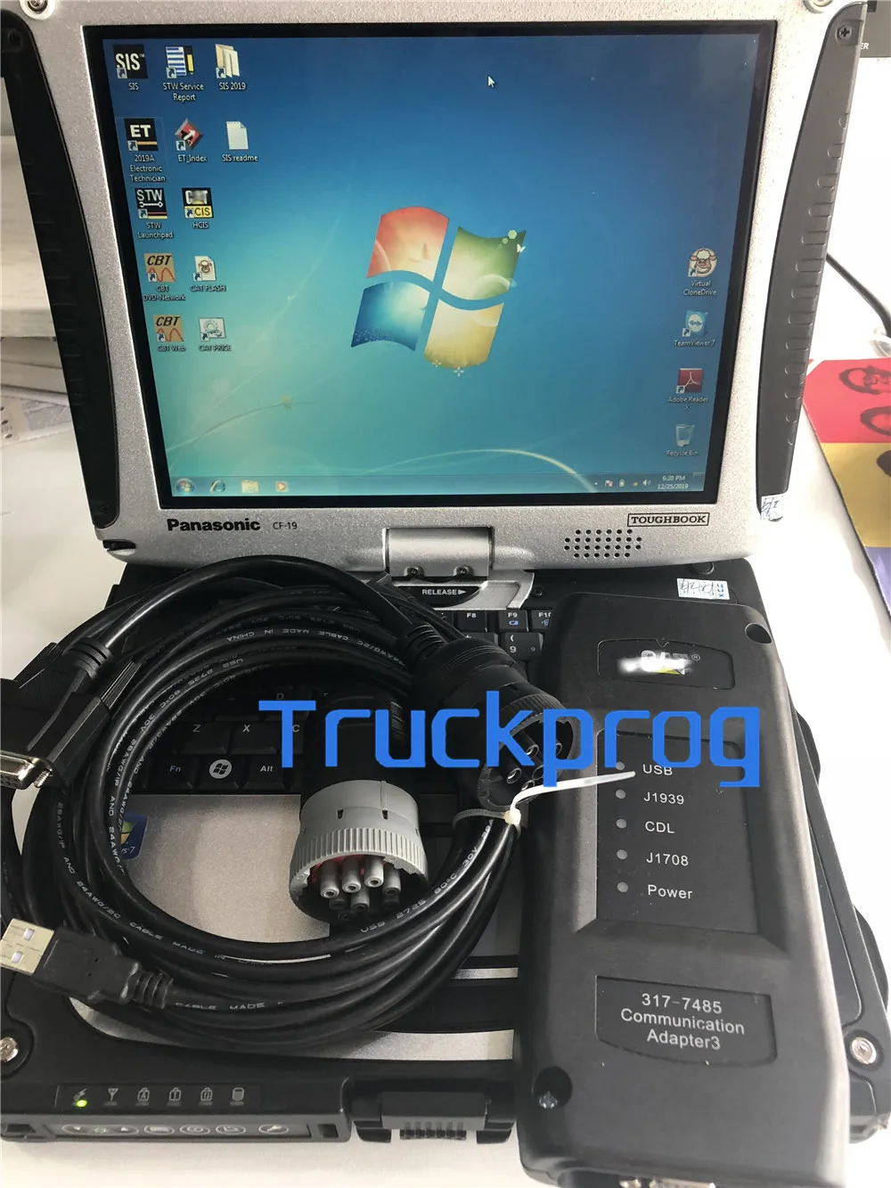 

Auto diagnostic Adapter III 317-7485 CATET Adapter 3 Truck Excavator Diagnostic+SIS+Flash+ET+Thoughbook CF19 for-CAT diagnostic