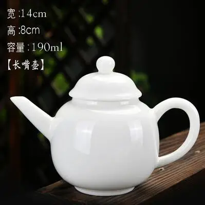 Heldere glazuur Suet Jade keramische theepot, huishoudelijke zijhandvat Xishi Pot, Chinese Kungfu theepot, witte porseleinen theeset