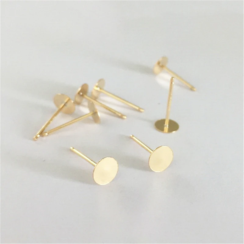 14K Gold Filled 3MM/4MM Coin Earrings Gold Jewelry Gold Filled Stud Earrings Brincos Pendientes Oorbellen Boho Women Earrings