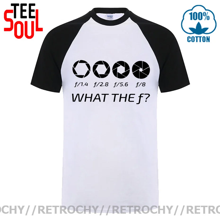 Retrochy What The F Photographer T shirt for men Funny Photograph T-shirt Professional Cameraman tshirt camiseta Casual Tops Tee