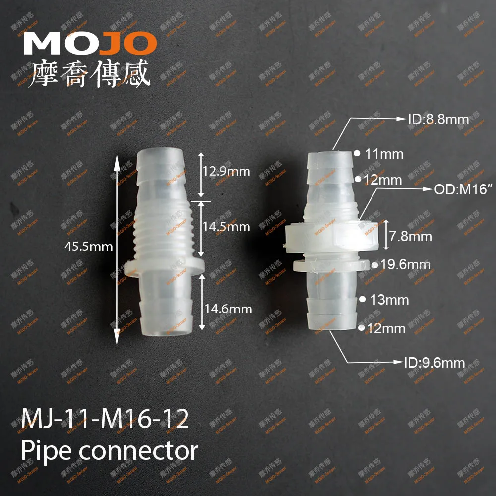 MJ-11-M16-12 직선형 가시 물 호스 커넥터 M16 스레드(100개/몫)