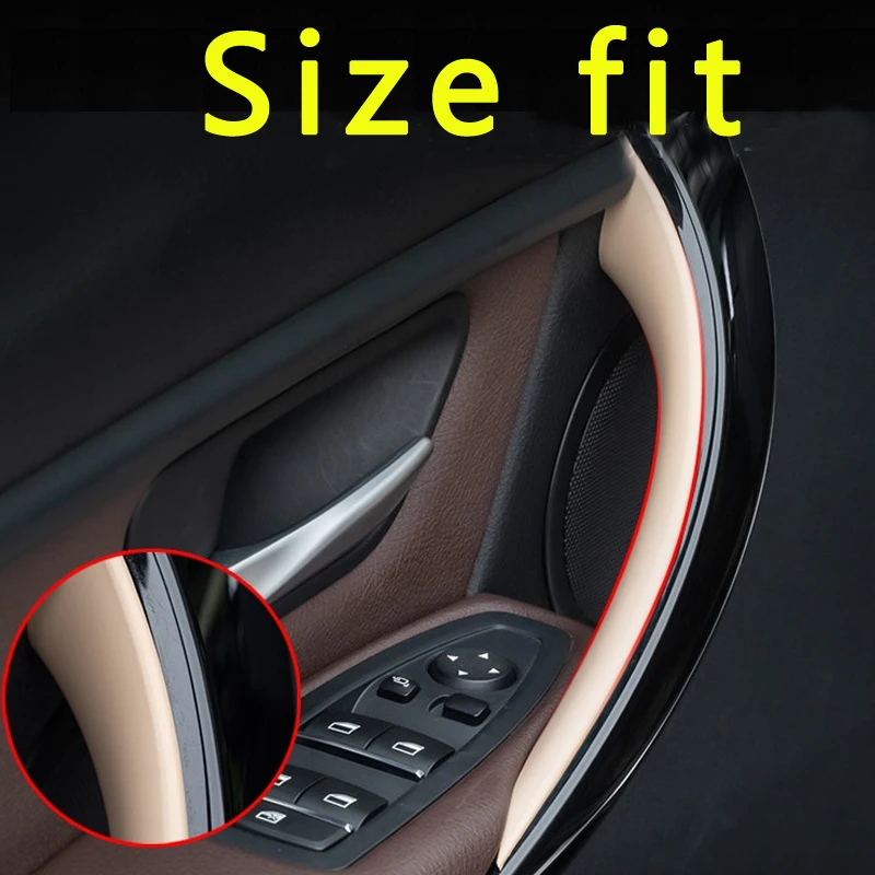 Car Interior Door Panel Grab Handle Covers Carbon Fiber Armrest Protective Trim Car Styling for BMW 3 4 Series GT F32 F34 F30 3