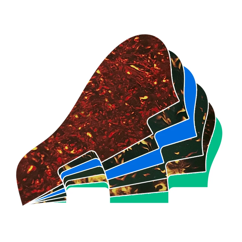 

Pleroo Custom Guitar Parts For ES 330 No Screw Hole Jazz Archtop Guitar Pickguard Scratch Plate，Multi Color Choice Flame Pattern