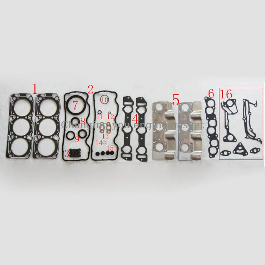 6G72 G6AT FOR MITSUBISHI SIGMA PAJERO HYUNDAI SONATA GALLOPER 3.0 12V Engine Rebuilding Kits Engine gasket Full Set MD997517