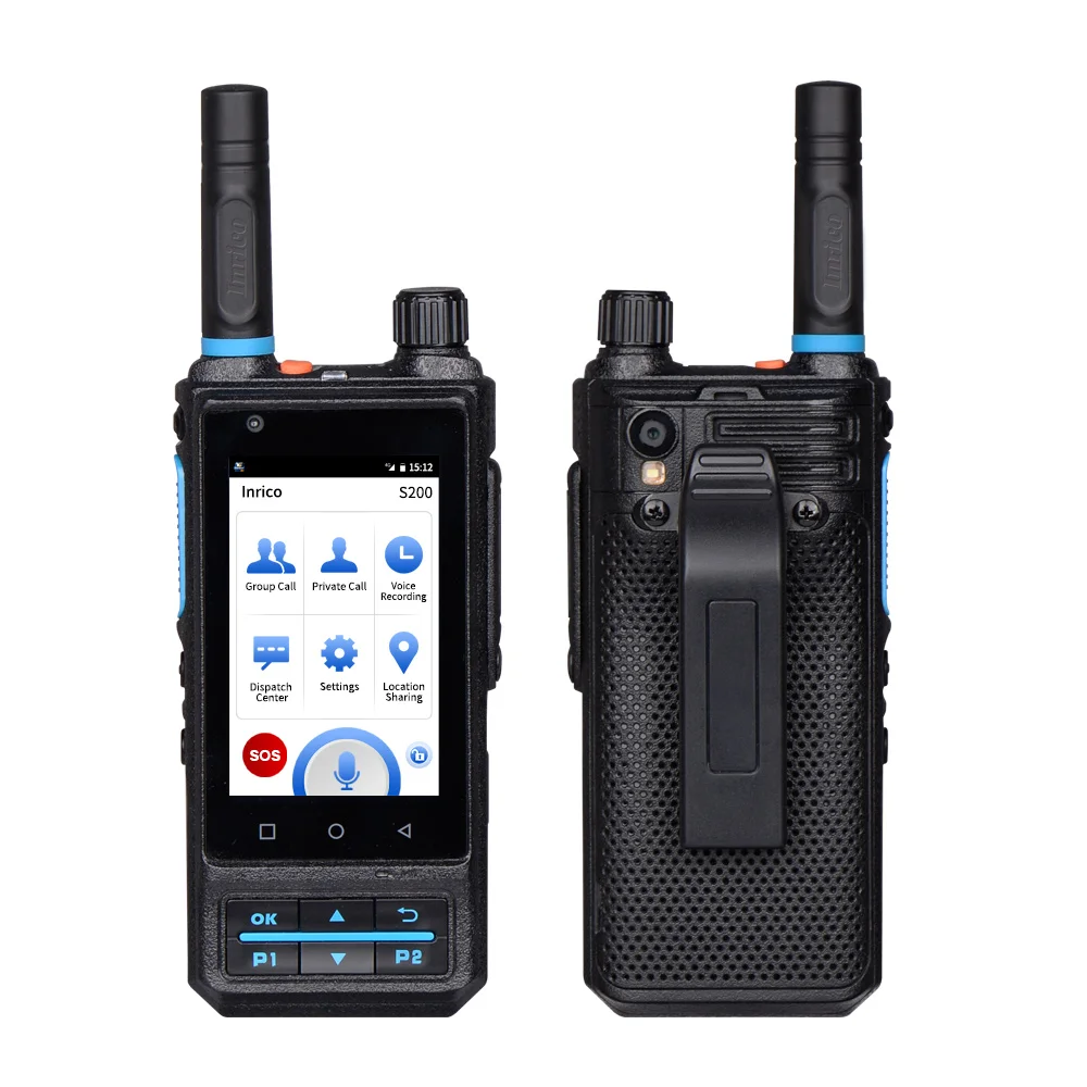 Inrico S200 4G LTE Network Radio GPS Function MT6737WM Flashlight 4000mAh Battery  Android 10 Zello PTT Walkie Talkie Phone