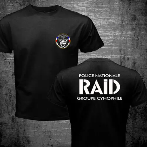 New France Special Elite Forces Unit GIGN Raid k-9 Canine Dog Men T shirt Casual COTTON O-Neck Shirts