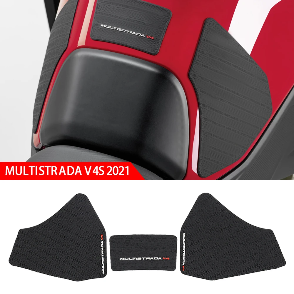 

For Ducati Multistrada v4 s v4s v 4s 2021 Side Fuel Tank pad Tank Pads Protector Stickers Decal Gas Knee Grip Traction Tankpad