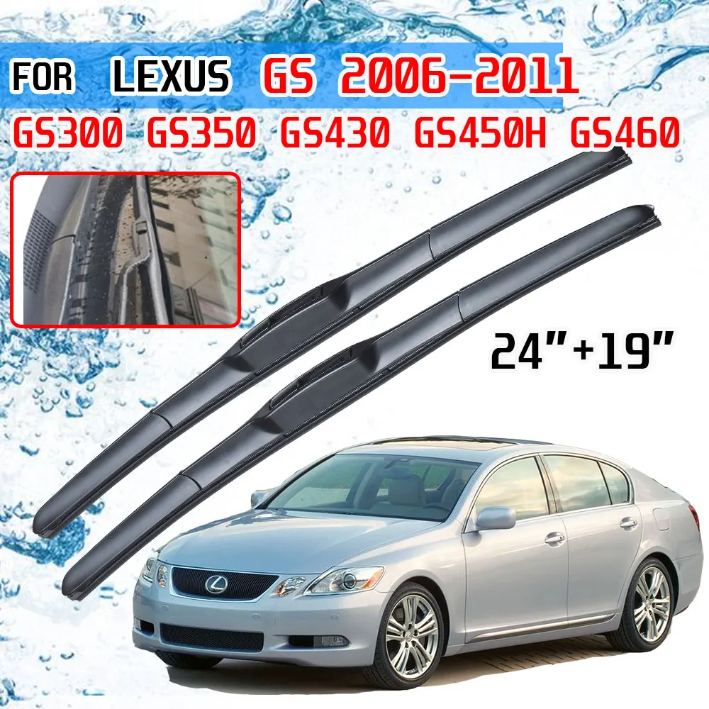 For Lexus GS GS300 GS430 GS450h GS350 GS460 2006 2007 2008 2009 2010 2011 Accessories Car Front Windscreen Wiper Blades Brushes