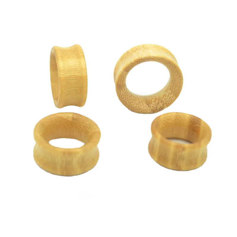 Wood Flesh tunnel Ear Plugs New Style Bamboo Smooth Wooden Stretching Kit  Double Flared Expander Piercing