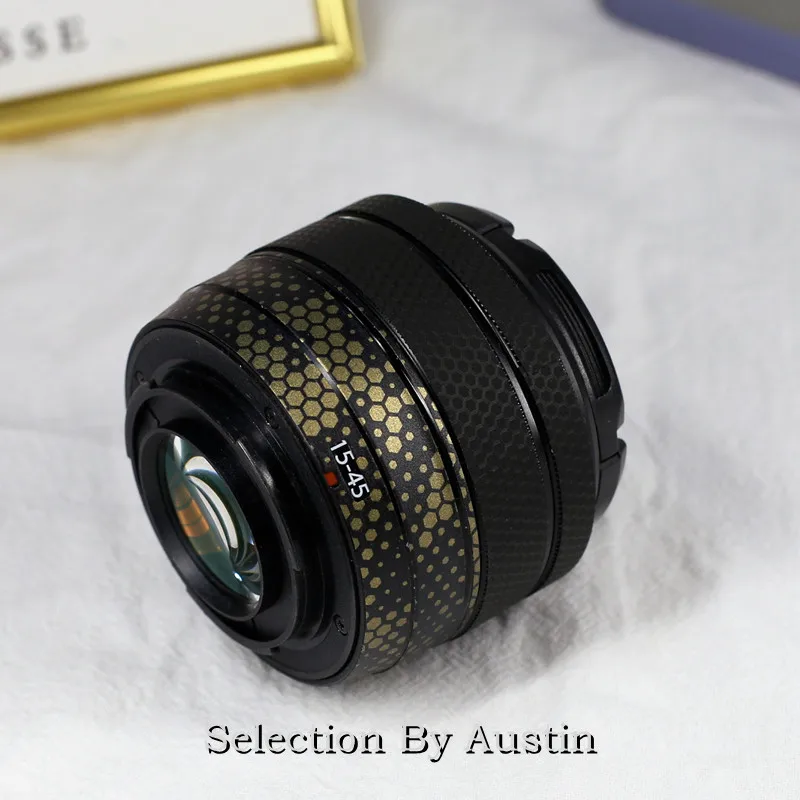 เลนส์รูปลอกสติกเกอร์ผิวสำหรับ Fuji XC 15-45 Protector Anti-Scratch Coat Wrap Case