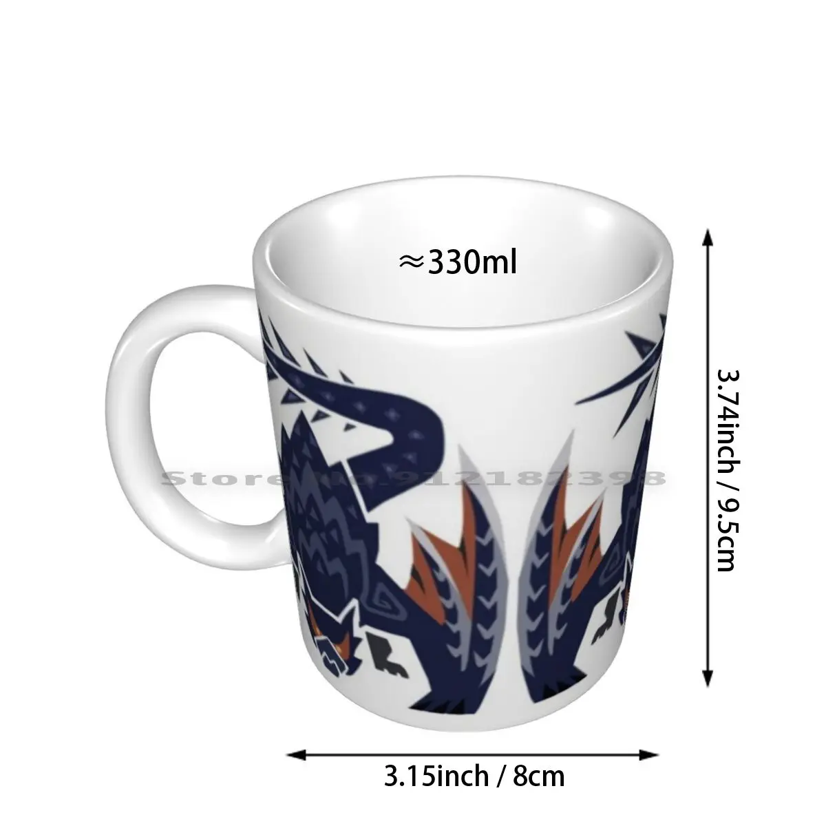 Nargacuga Ceramic Mugs Coffee Cups Milk Tea Mug Nargacuga Mhw Monster Hunter World Monster Hunter World Monster Hunter World