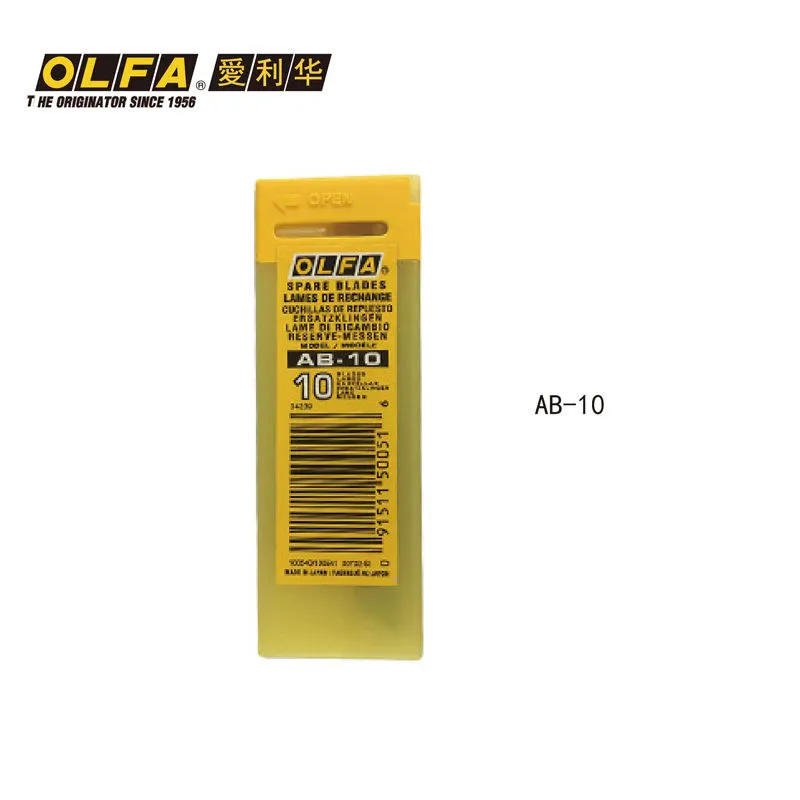 Pack AB-10  ASB-10 AB-50 AB-10S AB-50S AOLFA Knife SnapOff Blade Lame Signage Vinyl Cardboard FOR OLFA 18O S S/20 A A-2 A-3