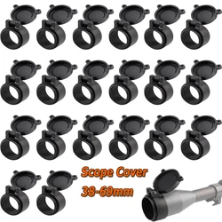 25 Size 38-69mm Rifle Scope Lens Cover Tactical Flip Up Quick Spring Dust-Proof Cover Cap Hunting Scope Caliber Rifle Scopes Cap