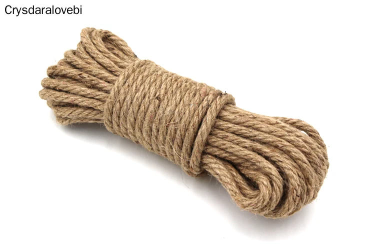 5-50M Jute Rope Twine Rope Natural Hemp Cord DIY Decor Cat Pet Scratching Decking