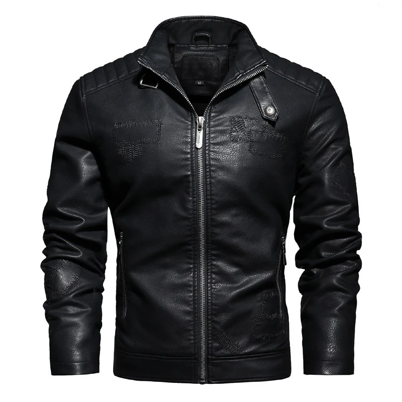 

Mens Leather Jackets Men's Brand Motorcycle Leather Jacket Coat High Quality Men Casual PU Leather Jackets Male jaqueta de couro