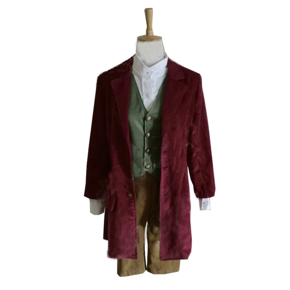 

2020 The Bilbo Baggins frodo cos Outfit Suit Cosplay Costume Full Set film Custom-made