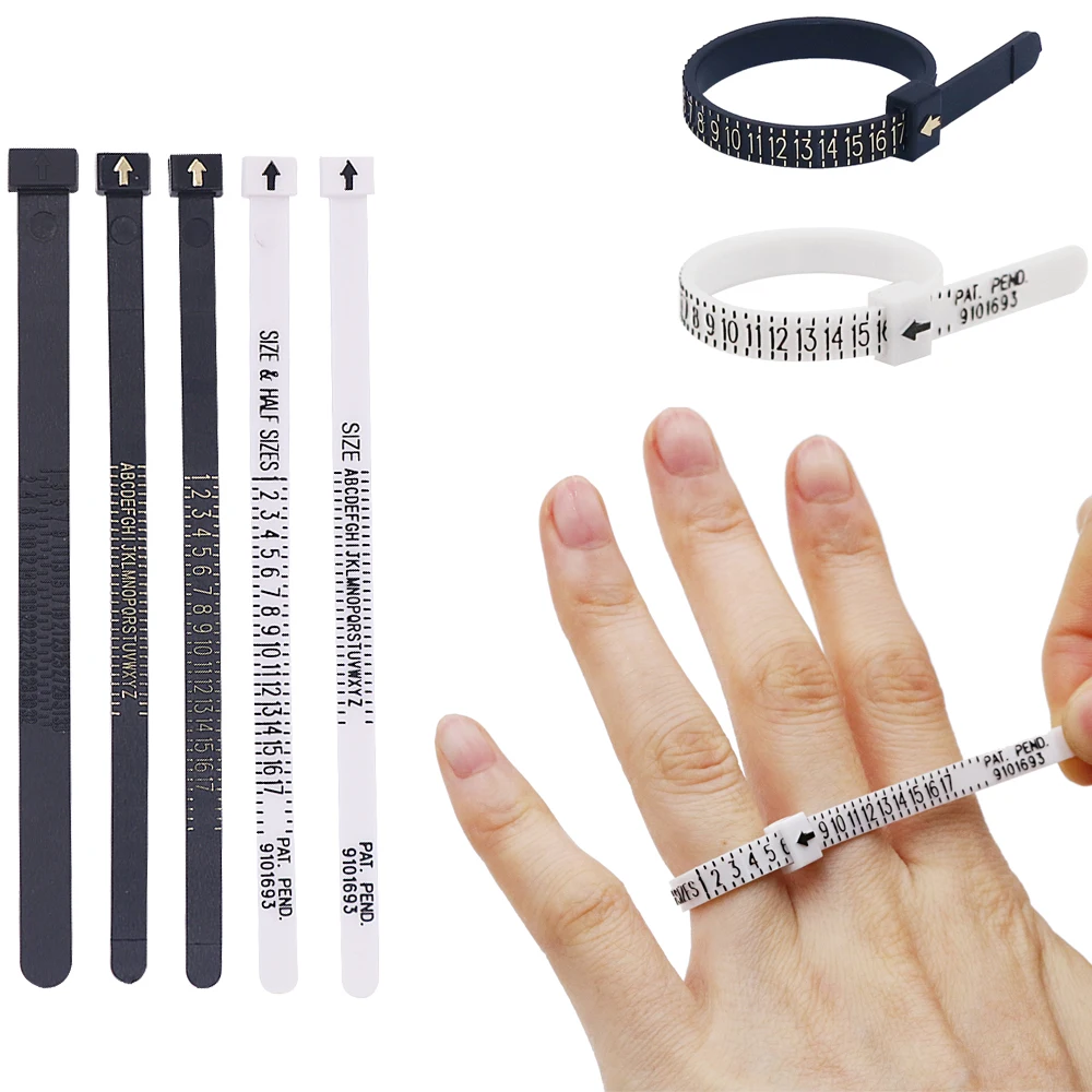 แหวน Sizer ชุดวัด Reusable Finger ขนาดเครื่องมือวัดเครื่องประดับขนาดเครื่องมือ (1-17 USA & A-Z UK 1-33 HK) ขนาดสำหรับ