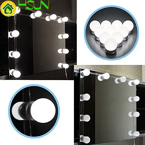 

Mirror Hollywood Style,led Lights Vanity Kit With Dimmable Light Bulbs,lighting Fixture Strip For Makeup Vanity Table Set