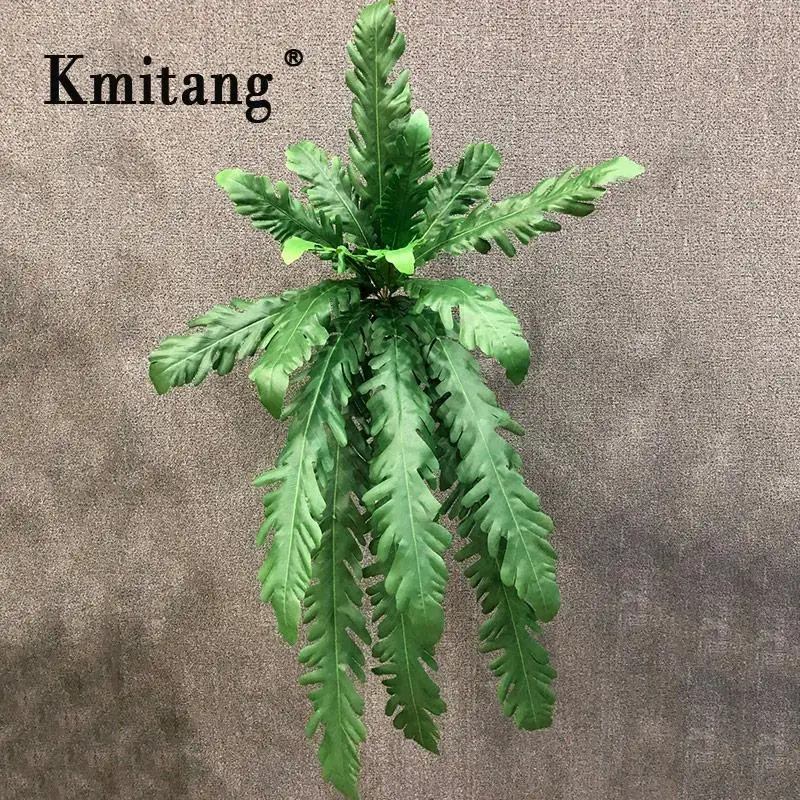 93cm 18heads Tropical Fern Leafs Hanging Large Artificial Plants Silk Persian Leaves Wall Green Grass For Home Office Shop Decor