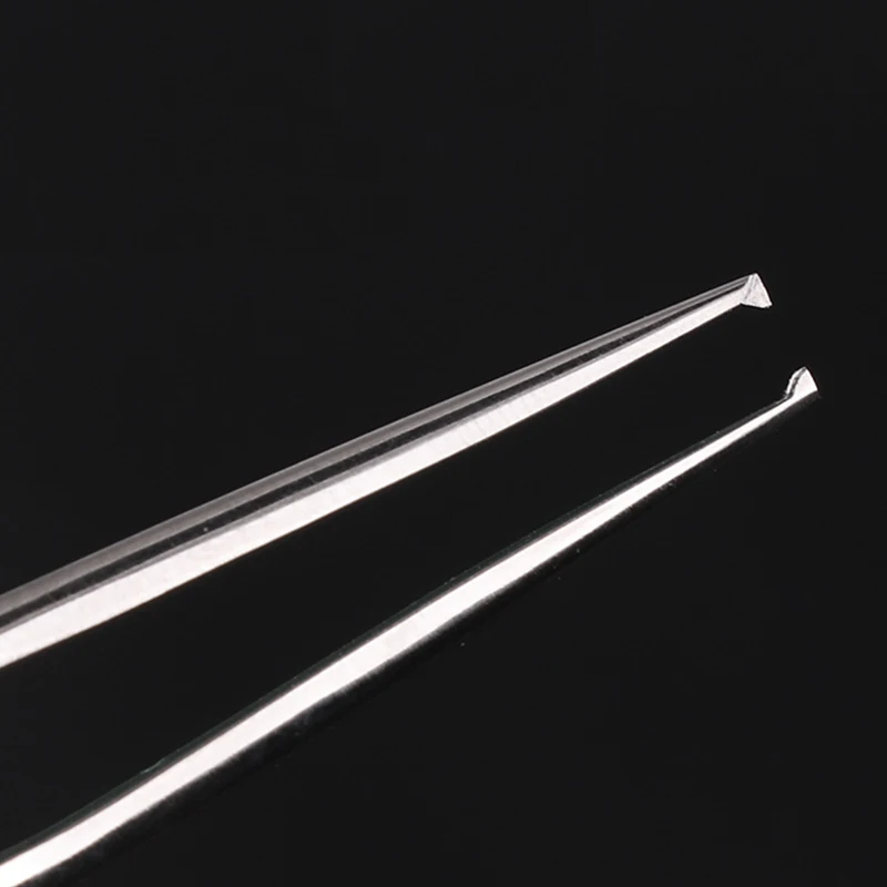 Pincettes chirurgicales en acier inoxydable de 10 cm, instrument dentaire avec dents de 0.6, 0.4 et 0.8mm