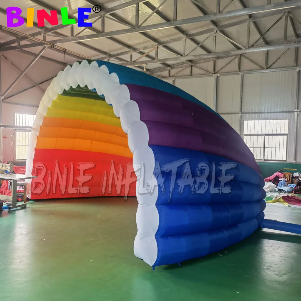 Attractive outdoor events advertising inflatable shell tent,rainbow dome tent for music festival