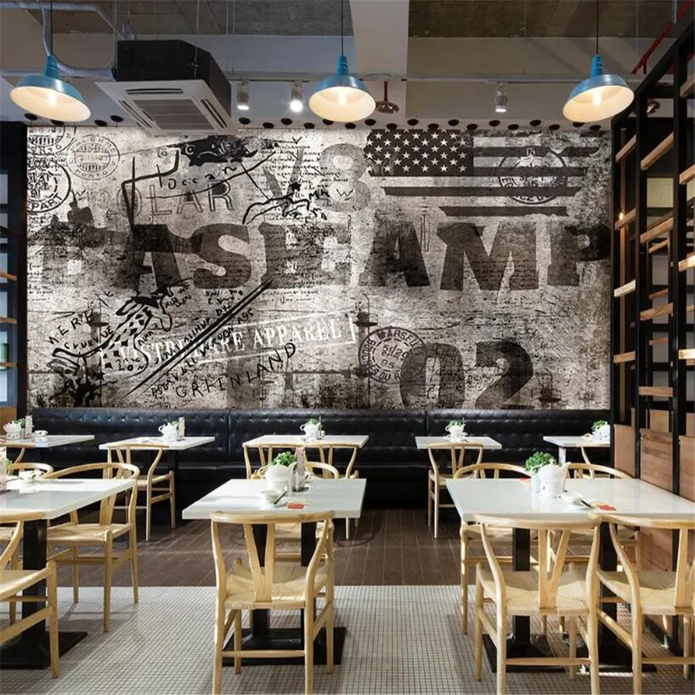 

Milofi customized large photo wallpaper mural 3D nostalgic retro background wall decoration painting