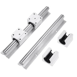 2PCS SBR12 SBR16 SBR20  Linear Guide Rail Length 300 1000 1500 mm with 4PCS SBR12UU SBR16UU  SBR20UU Linear Bearing Block CNC