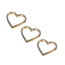 10PCS/Lot  Gold Silver Color Hollow Love Heart Shape Charms Stainless Steel Heart Pendant For DIY Jewelry Making Accessories