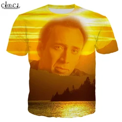 CLOOCL Newest Nicolas Cage 3D Print Mens T Shirt Harajuku Summer Short Sleeve Street Casual Unisex T-shirt Tops Drop Shipping